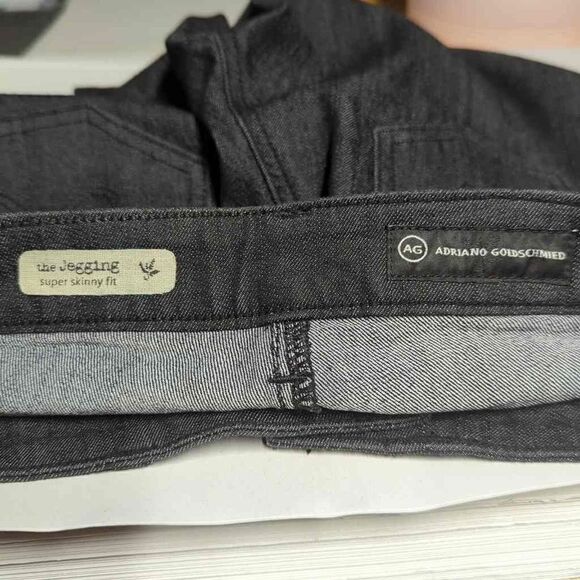 AG Adriano Goldschmied The Jegging Super Skinny fit gray twill pants size 27R - Picture 9 of 12